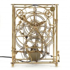$2500 6 Man/Person Kinetic Brass Sculpture Clock byKinetico Studios Gordon Bradt