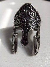 Viking  Warrior Helmet Ring - Size T -   Pre Owned