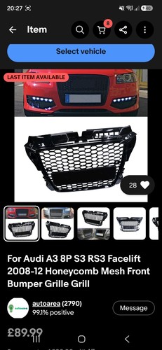 For audi rs3 facelift - for,