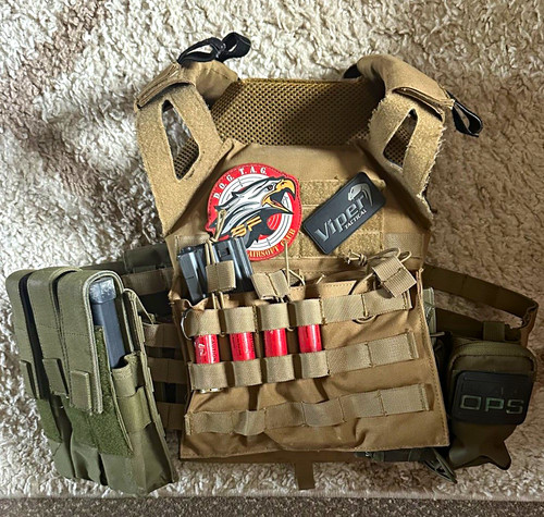 Airsoft tan vest plate - airsoft,