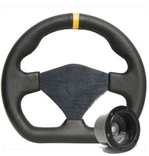 250mm Black Leather Steering