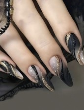 24 Medium Almond Matte Black