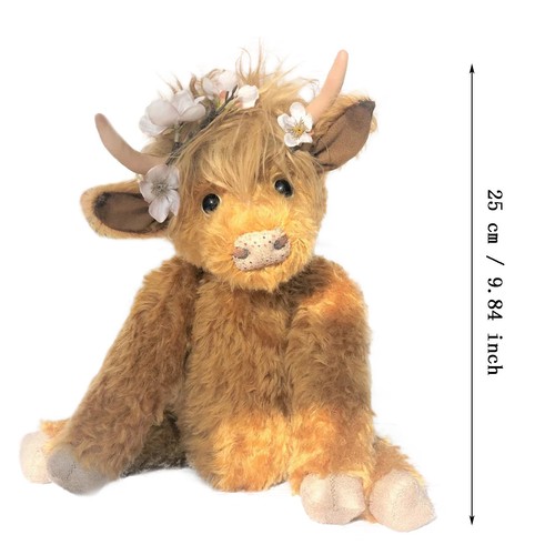 Highland cow plush toy white - cow,