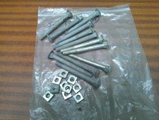 1 - Pack (6) Vintage 5/16 x 3-1/2" long Whitworth (BSW) Coach Bolts & Nuts