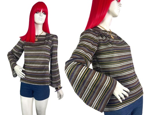 1970s vintage striped - , lurex