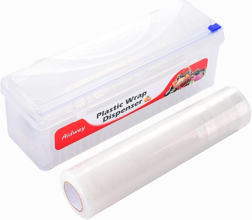 Plastic wrap dispenser with - plastic,
