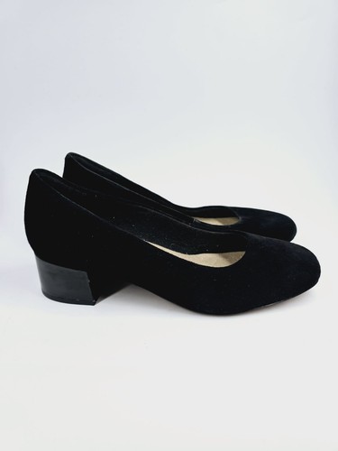 Clarks black faux suede - faux,