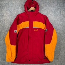 Jack Wolfskin Jacket Boys 164 Red Spell Out Logo Texapore Gorpcore Teens Coat