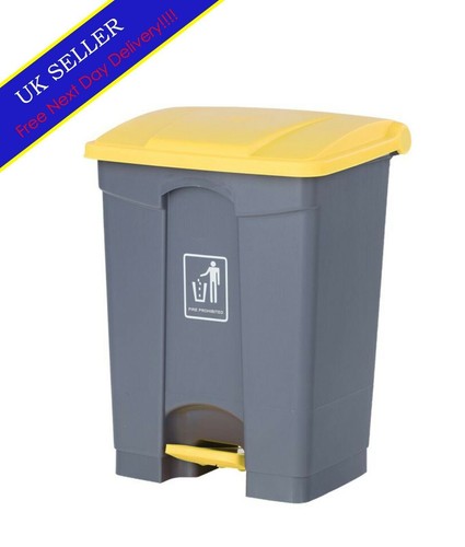 Kitchen pedal bin - pedal, grey/yellow