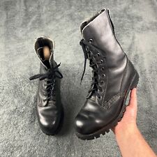 Vintage Itshide Military Commando Boots Black Leather Steel Toe UK 8.5 EU 43