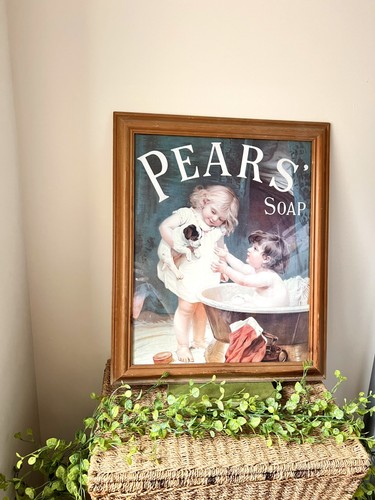 Vintage large pears soap pine - vintage, pears'