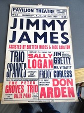 Original 1958 Poster Pavilion Theatre Liverpool Don Arden Sharon Osbourne Father