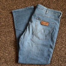 Wrangler Arizona Classic Straight Leg Mens Light Blue Jeans W40 L30