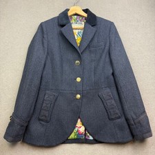 JOULES Tweed Jacket UK 12 Navy