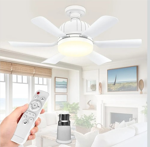 Ceiling fan with light - with, e27