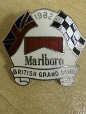 British Grand Prix 1982 Vintage F1 Pin Badge VGC F1 Formula 1
