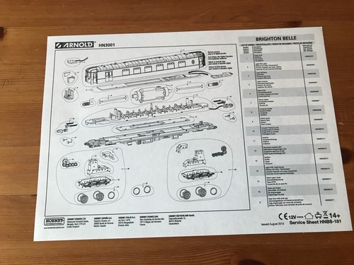 Hornby service sheet for - hornby,