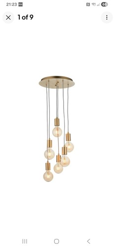 Ceiling light brass - brass, studio
