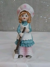 Vtg Big Hat Girl Porcelain