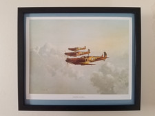 Gerald Coulson Aircraft print 'Evening Patrol' Spitfires  FRAMED