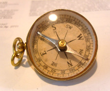 Pocket Watch Chain Compass Fob