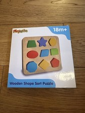 NEW WOODEN SHAPE SORT  PUZZLE