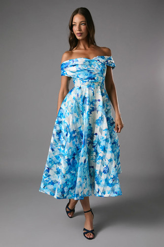 Coast blue midi dress - blue,