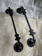 Two Ornate Cast Iron Heavy