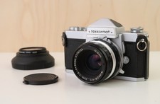 Nikon Nikkormat 35mm Film Camera & Nikon Nikkor-HC Auto 1:2 f= 50mm Prime Lens