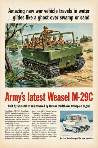 1940s army weasel 29c ad - weasel, m-29c