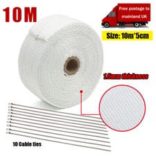 10M WHITE HEAT WRAP EXHAUST