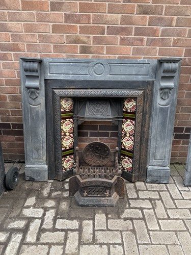 Complete fireplace cast iron - cast,