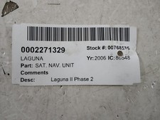 RENAULT LAGUNA SAT NAV UNIT