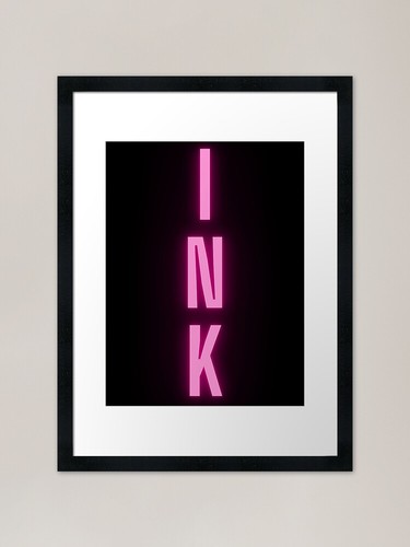 Neon ink framed art - ink,