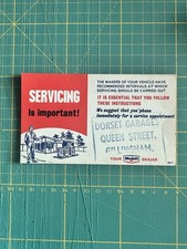 Vintage Mobil Garage Servicing Postcard Dorset Garages Gillingham Petrol Card