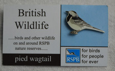 RSPB, BW Pied Wagtail Pin Badge