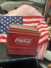 Rare American 1950,s Coca Cola Ice Chest Cooler With Insert Tray Coke Camping