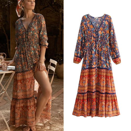 Womens neck boho fashion - v-neck,