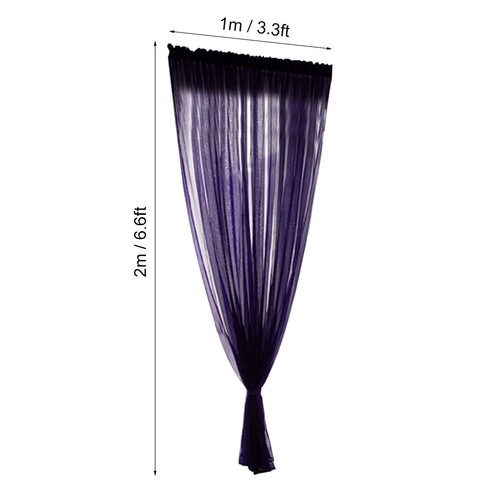 Purple sheer curtain panel - sheer,