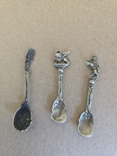 Set vintage salt - 3, spoons