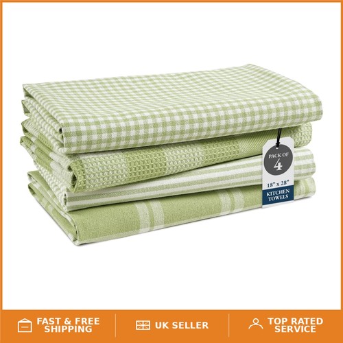 Sage green kitchen tea - green, towels
