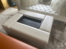 Bespoke Sofa London Audley leather storage ottoman centre coffee table rrp £3900