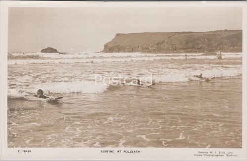 Cornwall postcard surfing at - postcard:,