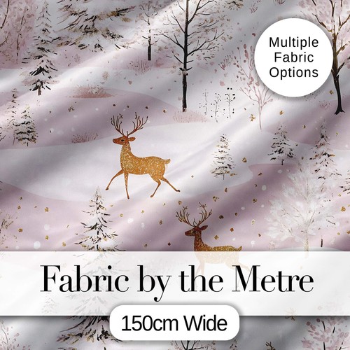 Winter deer snow forest pink - deer,