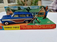 CORGI TOYS BOXED RARE FORD CONSUL CORTINA  SUPER ESTATE/GOLFER & CADDIE NO.440