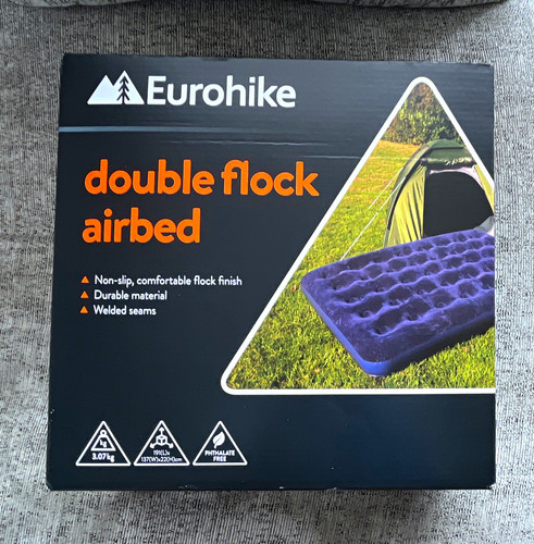 Eurohike double flock air bed - flock,