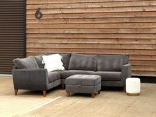 Dfs Grey Corner Sofa With A Matching Footstool Excellent Condition