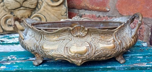 Art nouveau brass jardiniere - nouveau,