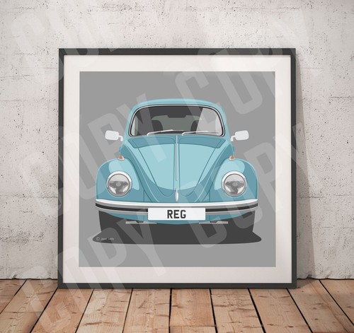 Beetle artwork print - vw,