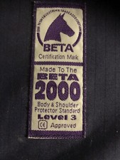 Eclipse Horse Riding Body&Shoulder BETA Level 3 Protection Navy Large Child Adj